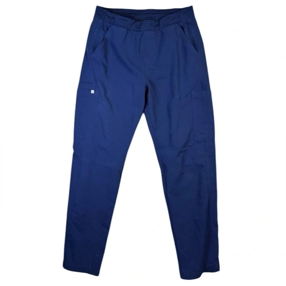 FIGS Axim Style Men’s Cargo Scrub Pants Navy Straight Leg 7 Pockets Sz S